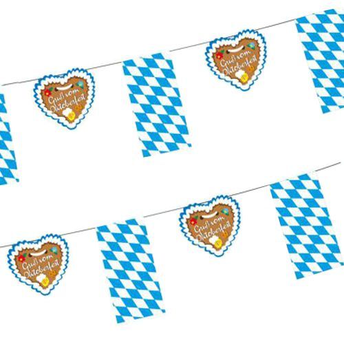 Wimpelkette Papier "Gruß vom Oktoberfest" 4 Meter