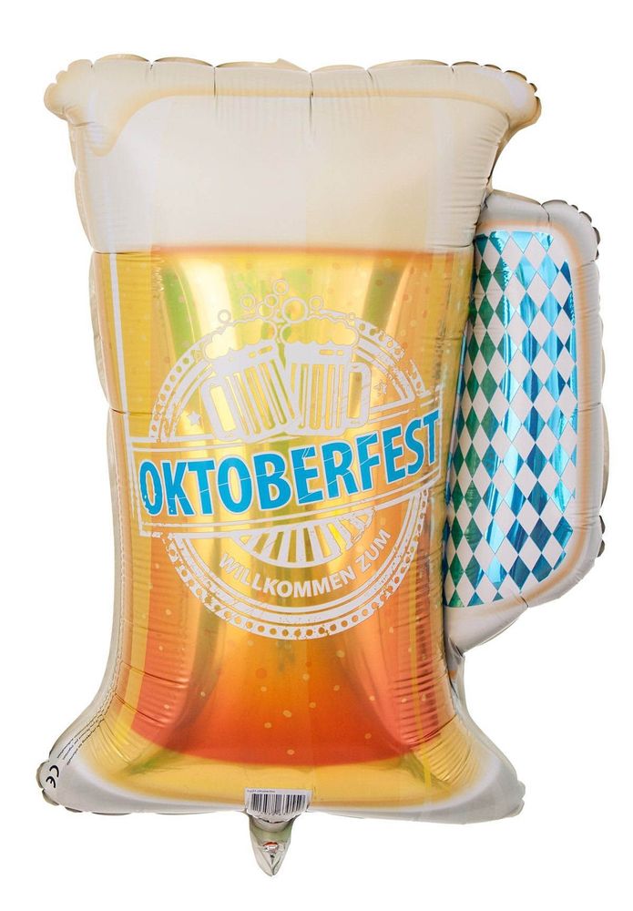 Folienballon Oktoberfest Maß Bier 63/ 25cm aufblasbar