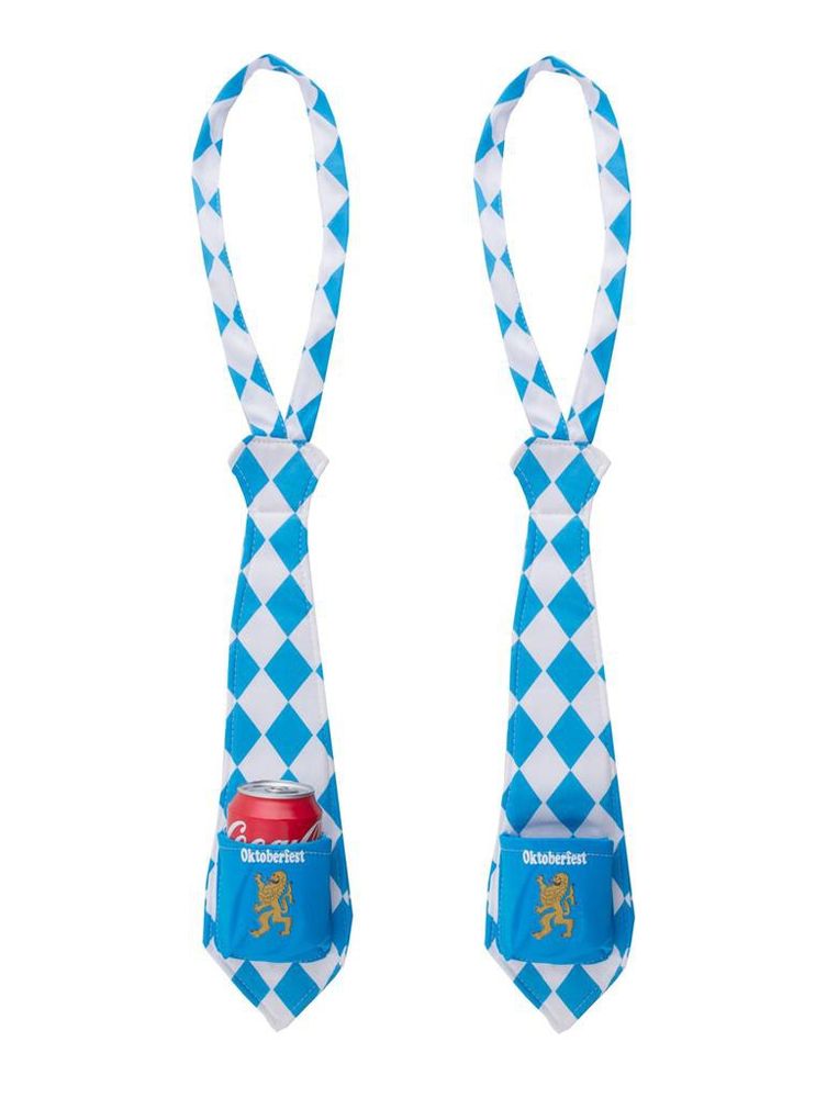 Oktoberfest-Krawatte mit integriertem Bierdosenhalter