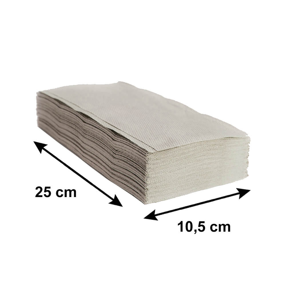 5.000x Papierhandtücher naturweiss 1-lag. Recycling, V / ZZ Falz