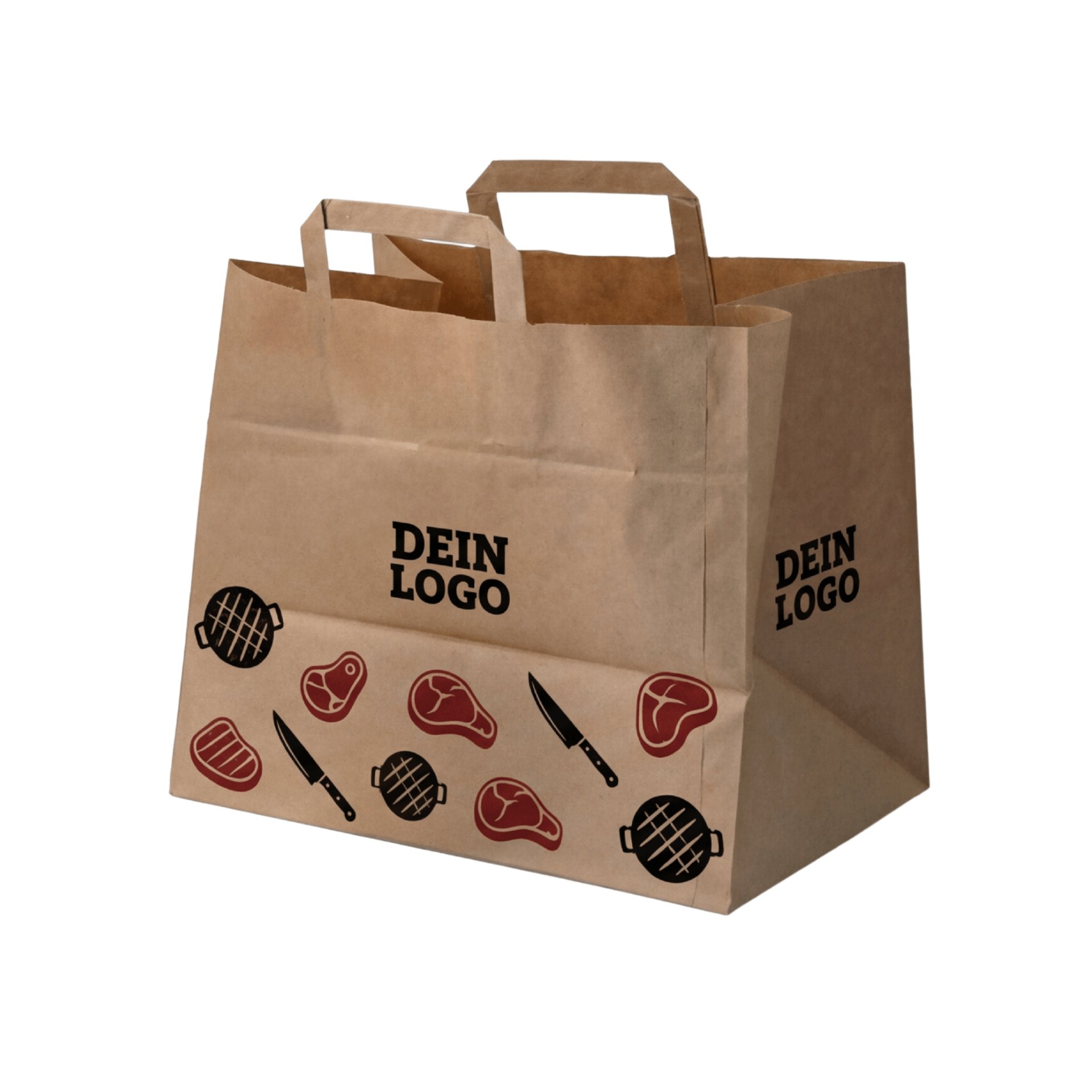 Papiertragetasche 32x17x27cm 1 - 4 farb. dein Design, ≤30% Druckfläche