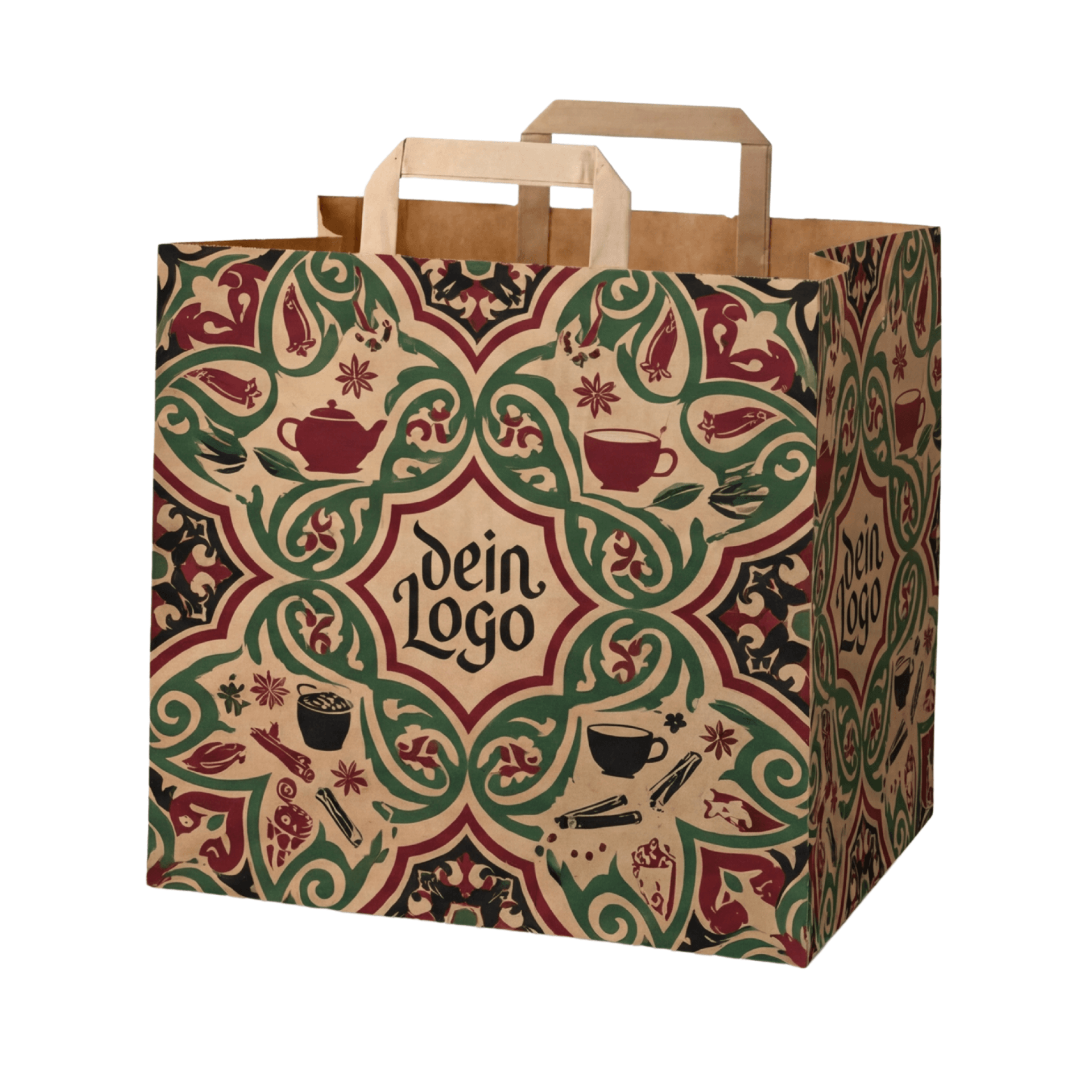 Papiertragetasche 32x22x24cm 1 - 4 farb. dein Design, ≤100% Druckfläche
