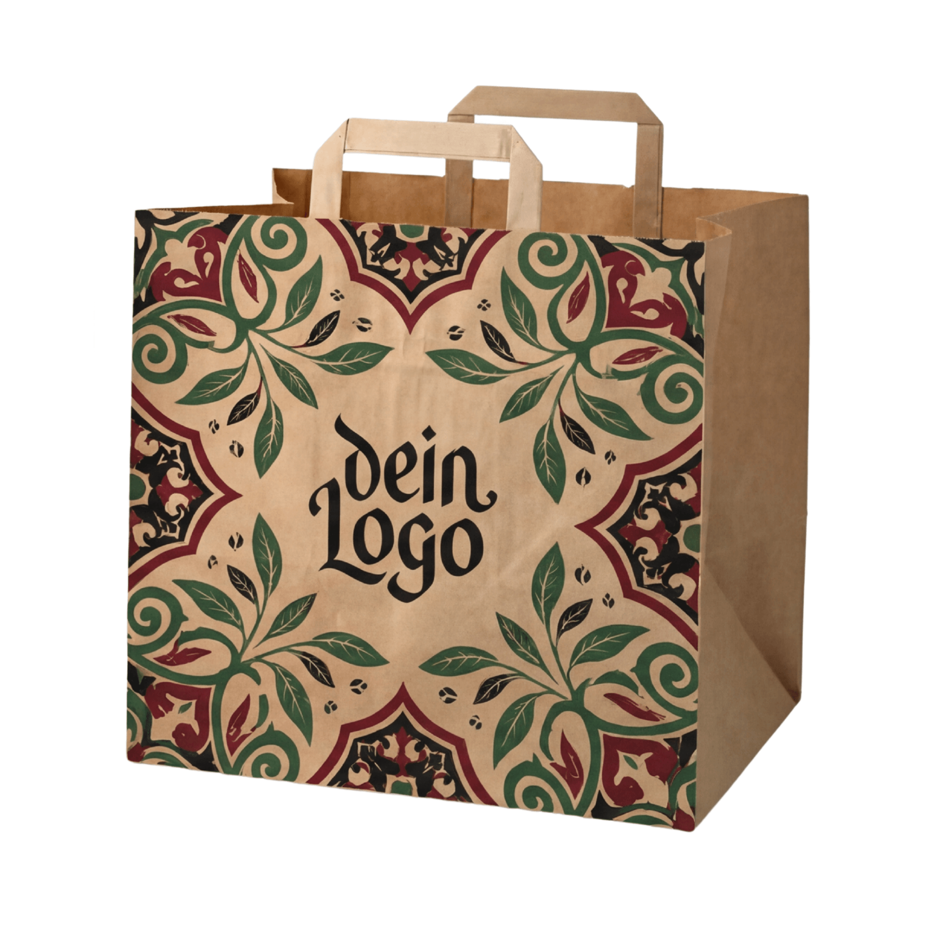 Papiertragetasche 32x22x24cm 1 - 4 farb. dein Design, ≤50% Druckfläche