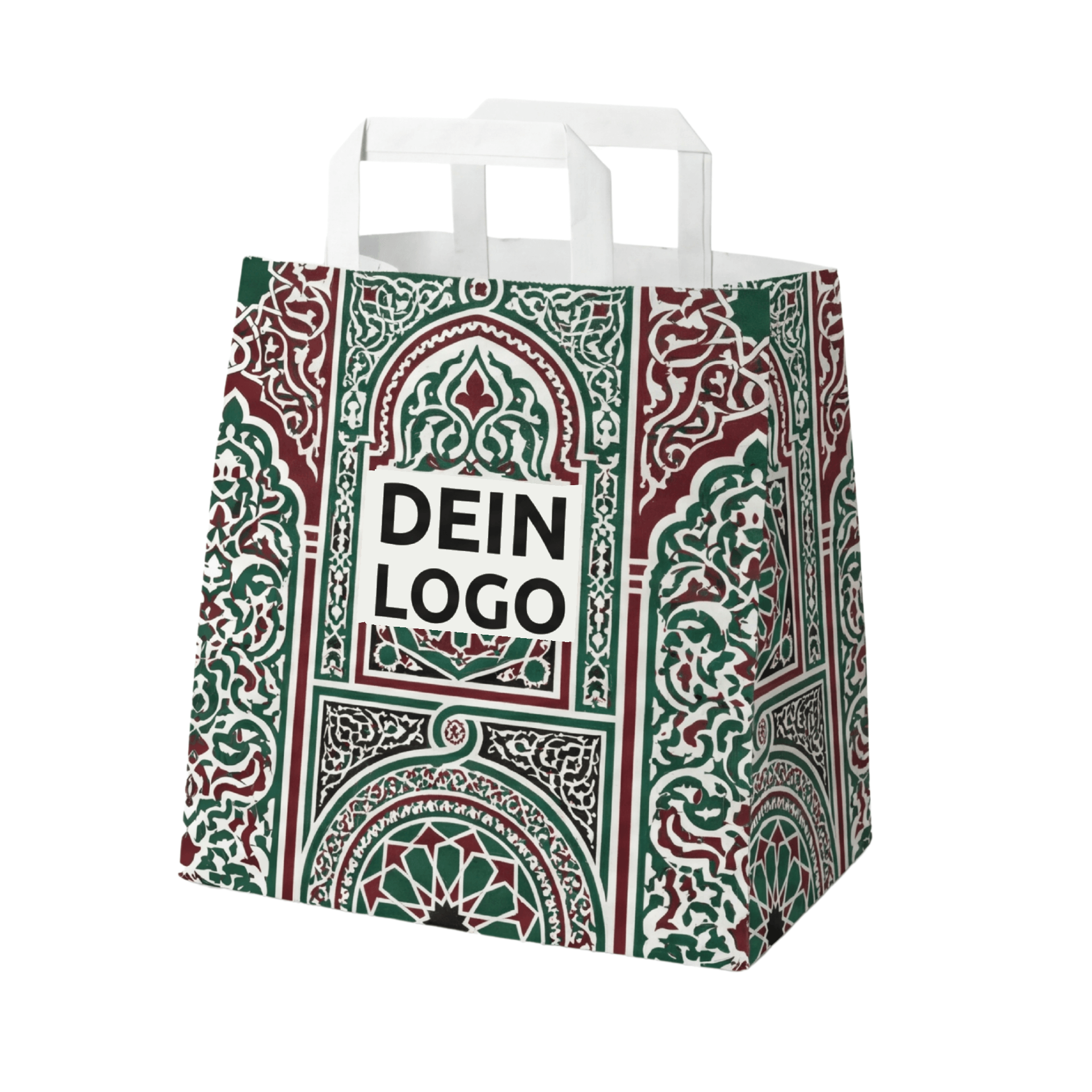 Papiertragetasche 32x22x24cm 1 - 4 farb. dein Design, ≤100% Druckfläche