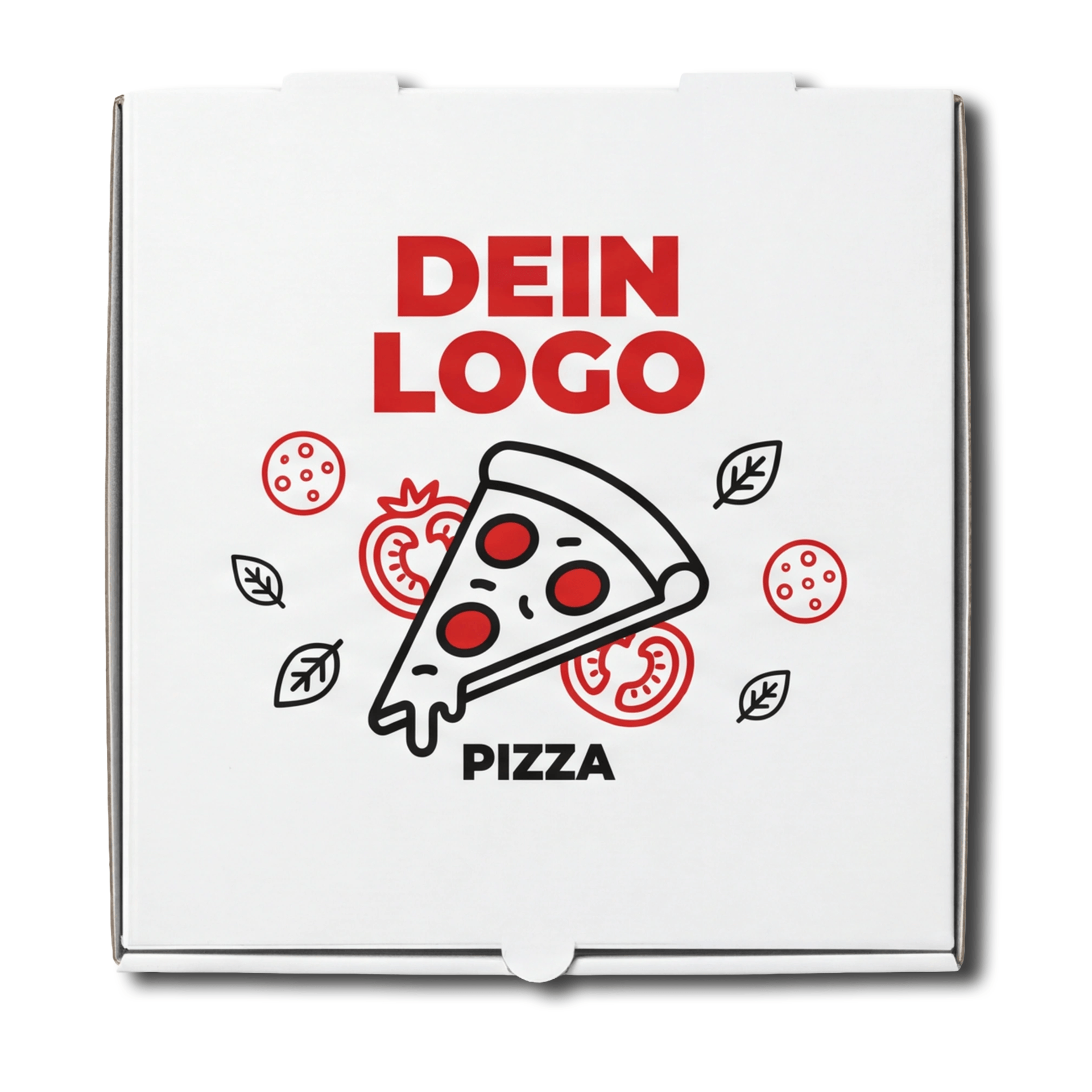 New York Pizzakarton Weiß 1 - 4 farb. dein Design, ≤35% Druckfläche