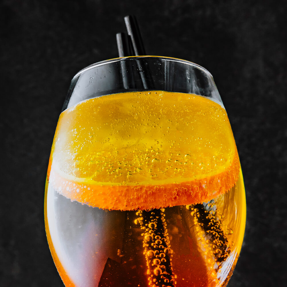 7.000x schwarze Aperol Plastik-Mehrweg-Trinkhalme 150 x 7mm Ø