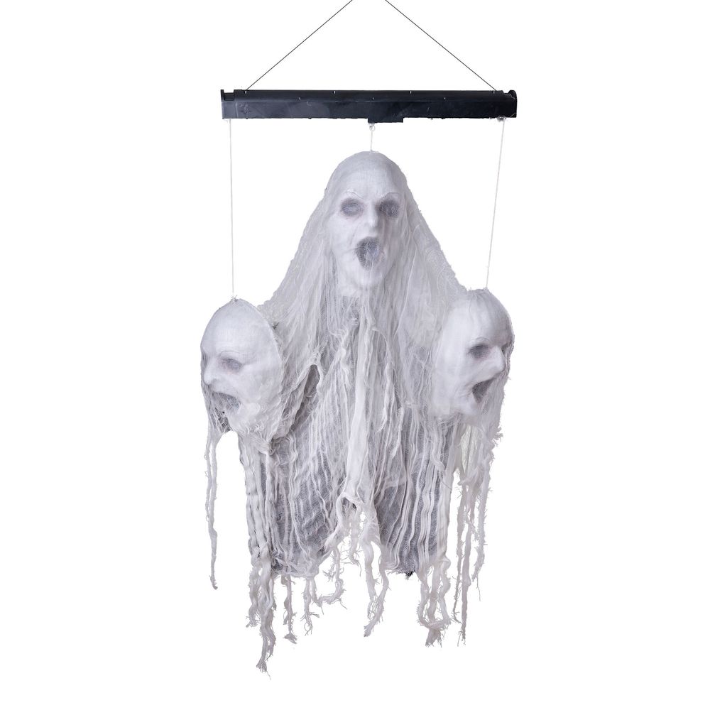 Drei schwebende Köpfe 110cm hängend Licht/ Sound/ Bewegung