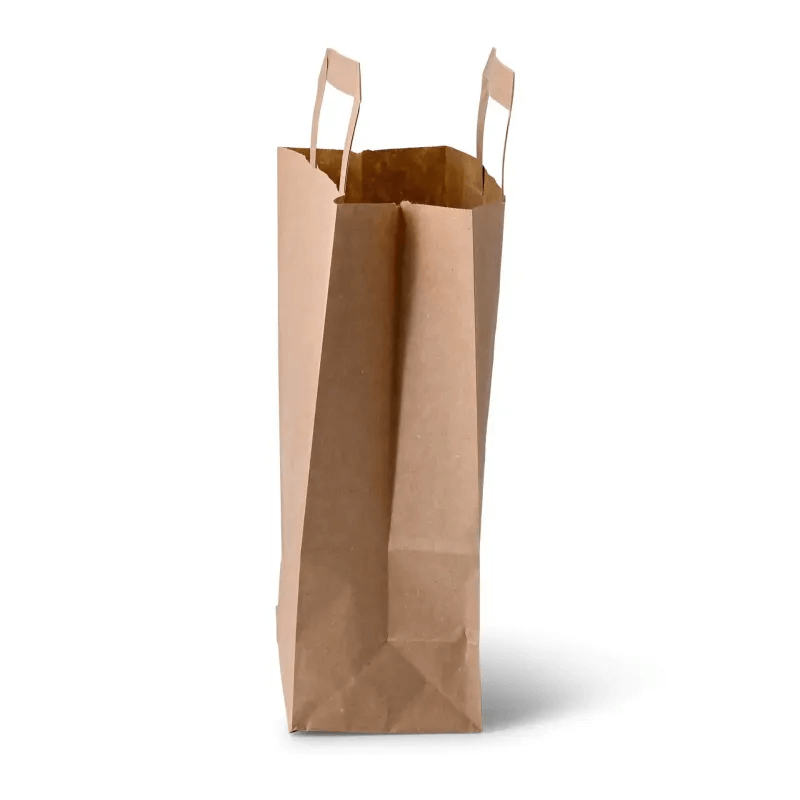 250x Papiertragetaschen 18x8x22cm Kraftpapier braun 70g/m XS