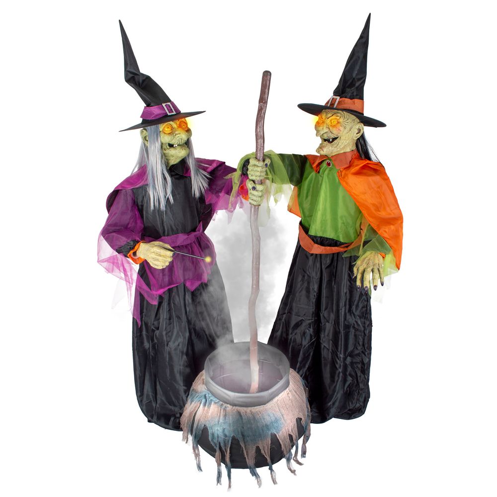 2 Hexen mit Kessel 180cm Licht/ Sound/ Bewegung