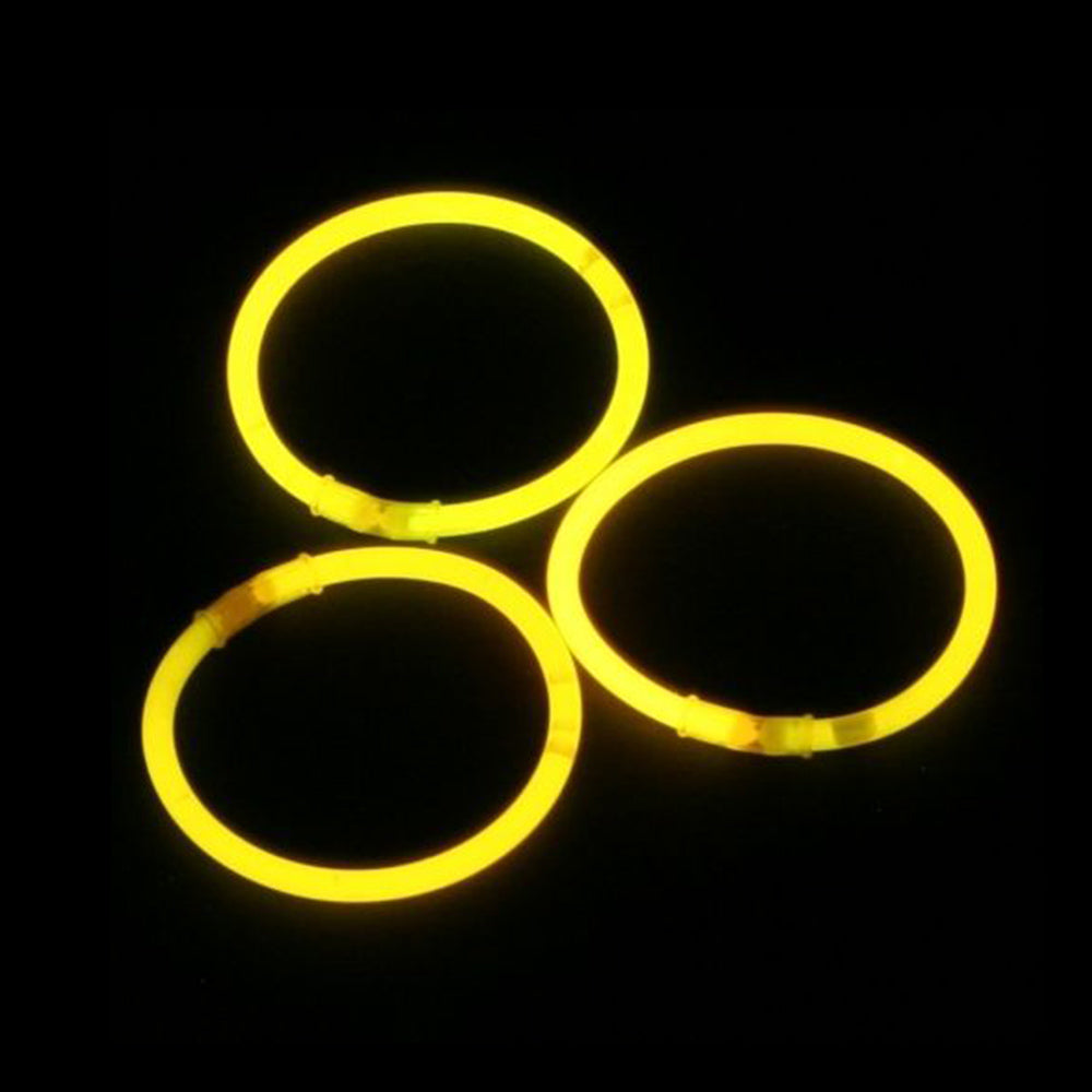 100x Arm Knicklichter 200x5mm Gelb inkl. Verbinder