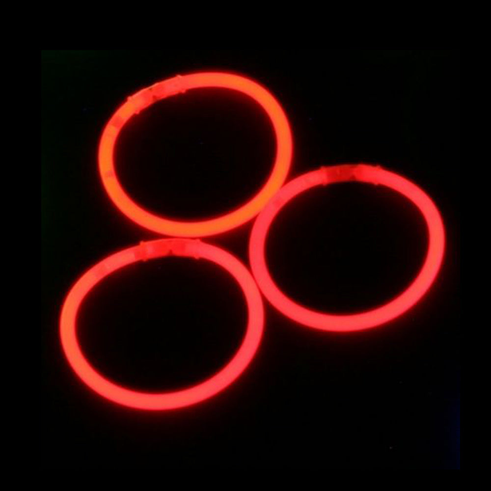 100x Arm Knicklichter 200x5mm Rot inkl. Verbinder