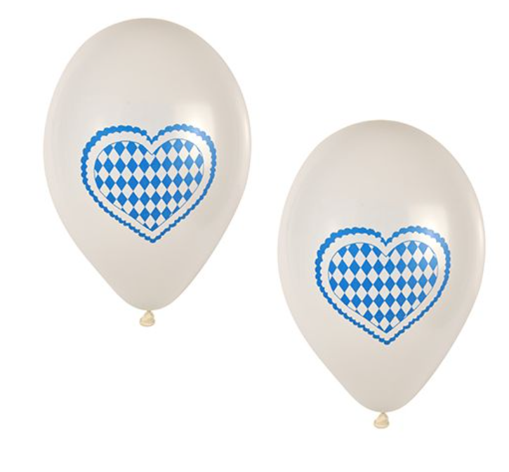 Ballon 25cm Ø Oktoberfest Herz Design 240 Stk.