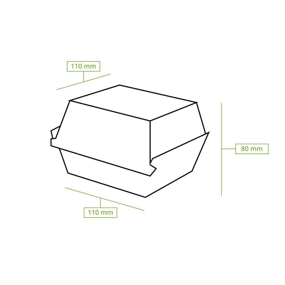 Burgerboxen braun/weiß Karton (versch. Größen)