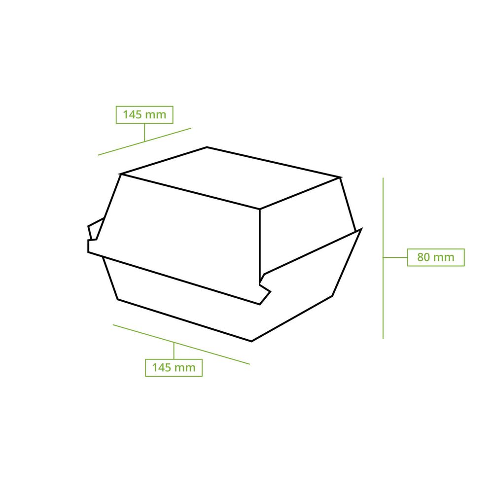 Burgerboxen braun/weiß Karton (versch. Größen)