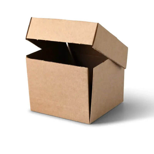 100x Burgerbox faltbar Kraftkarton braun 13 x 13 x 10cm