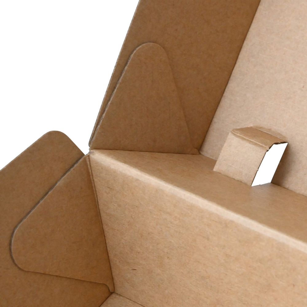 200x Burgerboxen Kraftkarton braun 16,8 x 15,8 x 9,8cm