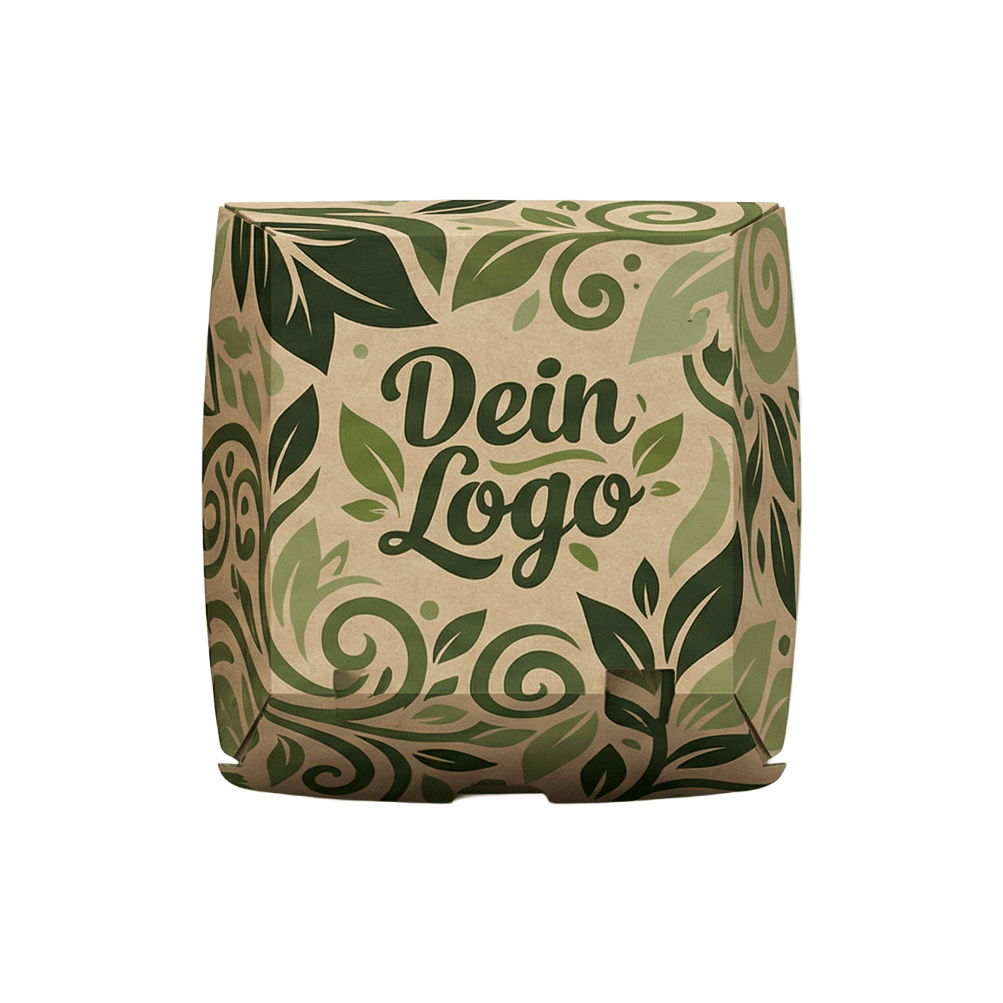 Burgerbox Kraftkarton 16,8 x 15,8 x 9,8cm Braun 1 - 4 Farb. dein Design 100% Druckfläche