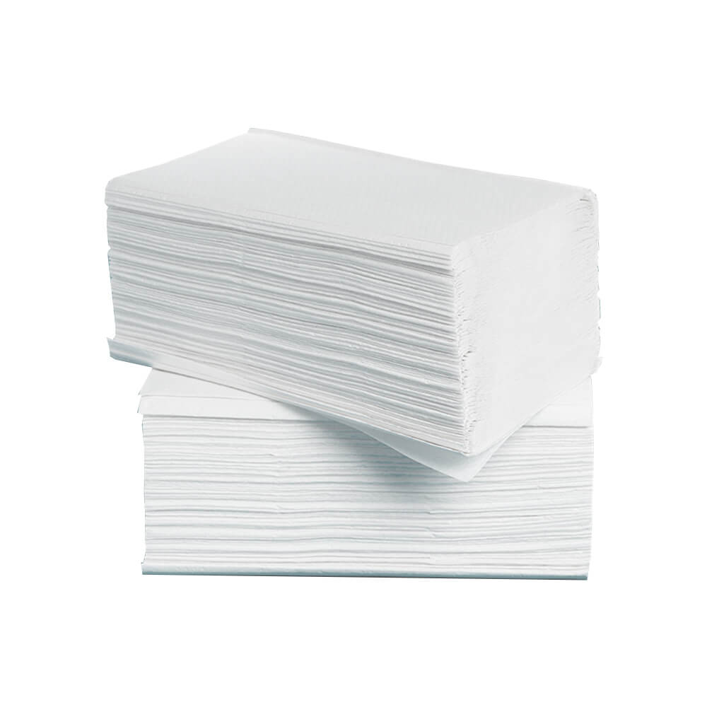 3.200x Papierhandtücher hochweiss 2-lag. Zellstoff, V / ZZ Falz