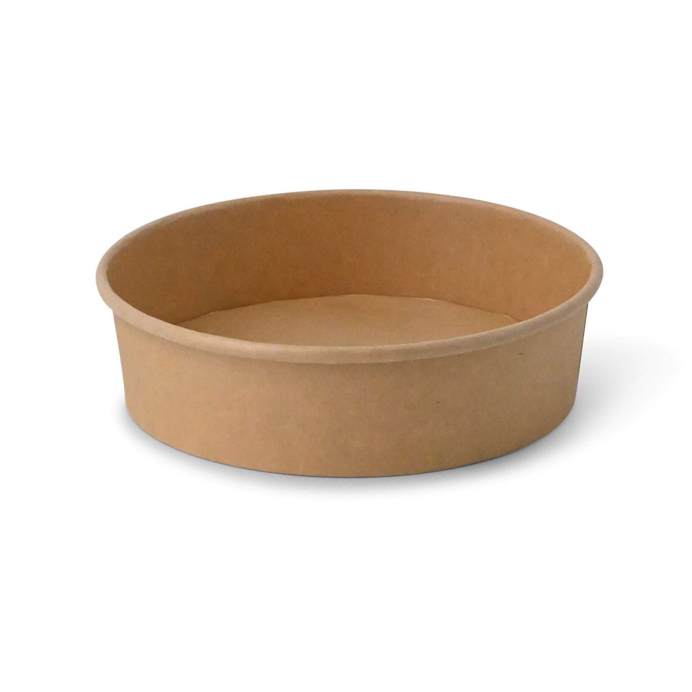 300x Karton-/ Salatschalen Pappe braun (beschichtet) versch. Größen rund