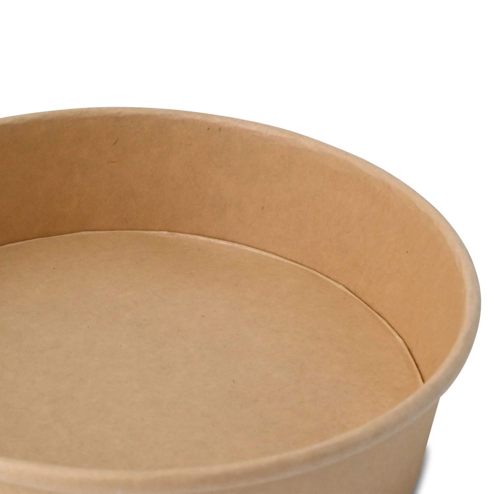 300x Karton-/ Salatschalen Pappe braun (beschichtet) versch. Größen rund