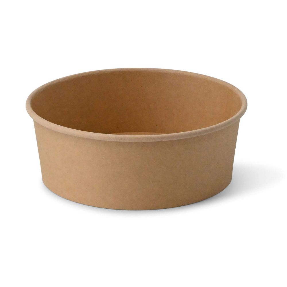 300x Karton-/ Salatschalen Pappe braun (beschichtet) versch. Größen rund