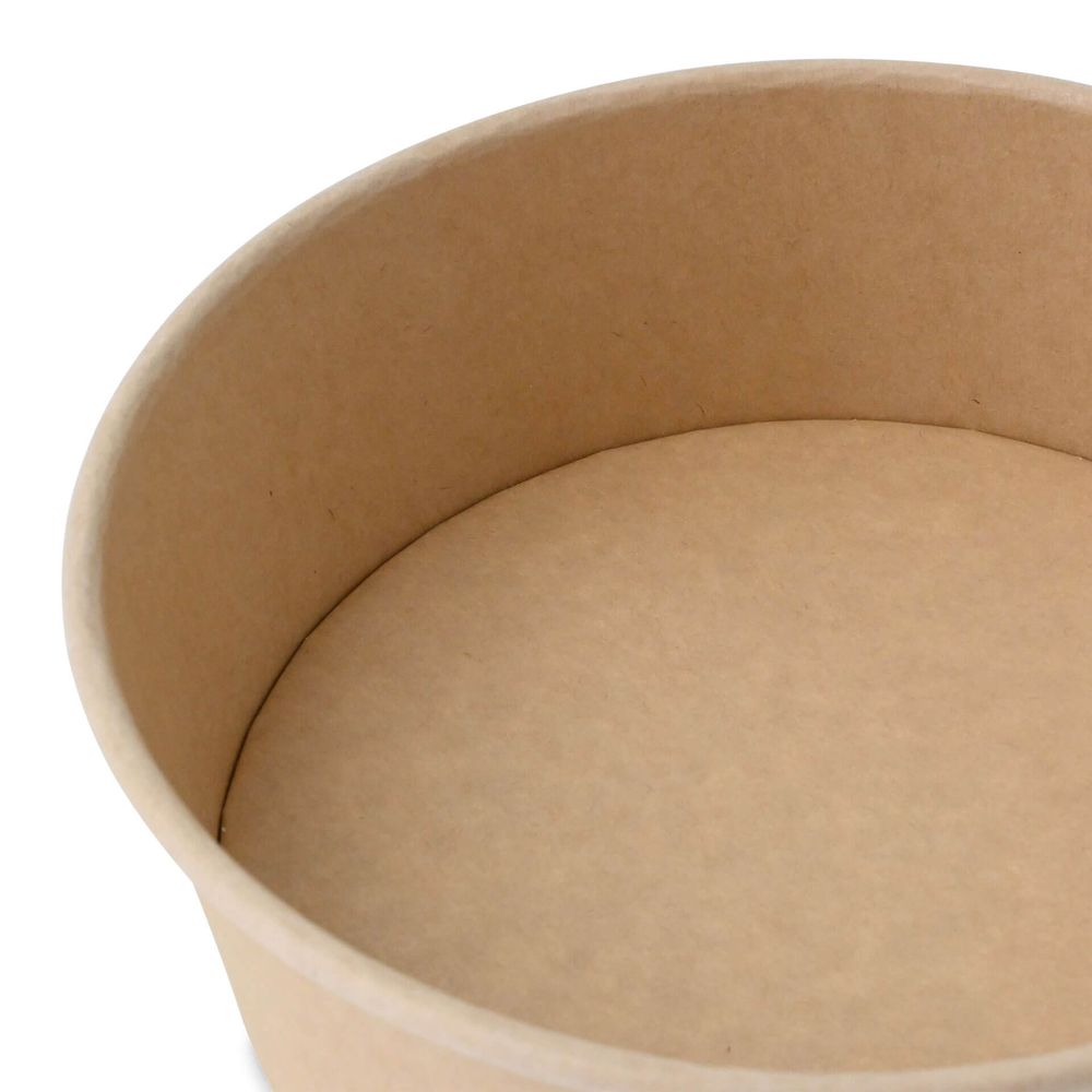 300x Karton-/ Salatschalen Pappe braun (beschichtet) versch. Größen rund