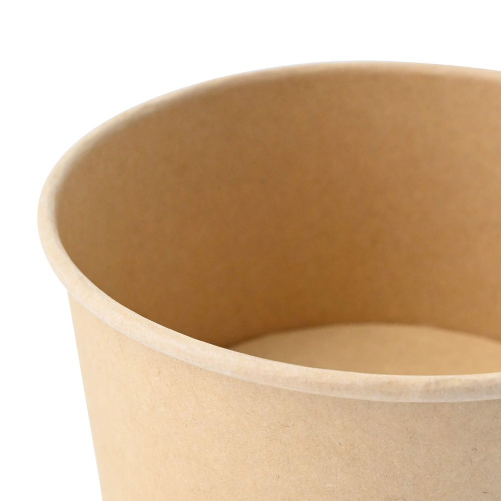 300x Karton-/ Salatschalen Pappe braun (beschichtet) versch. Größen rund