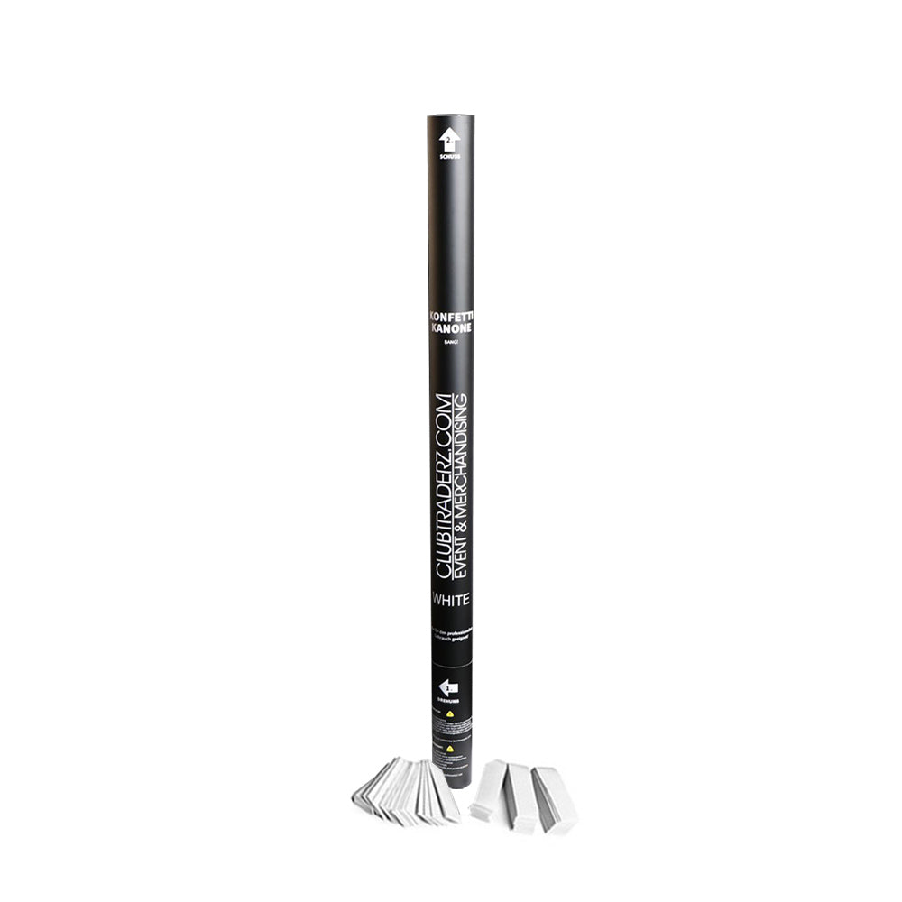 Clubtraderz Konfettikanone Hand 80cm Papier weiß