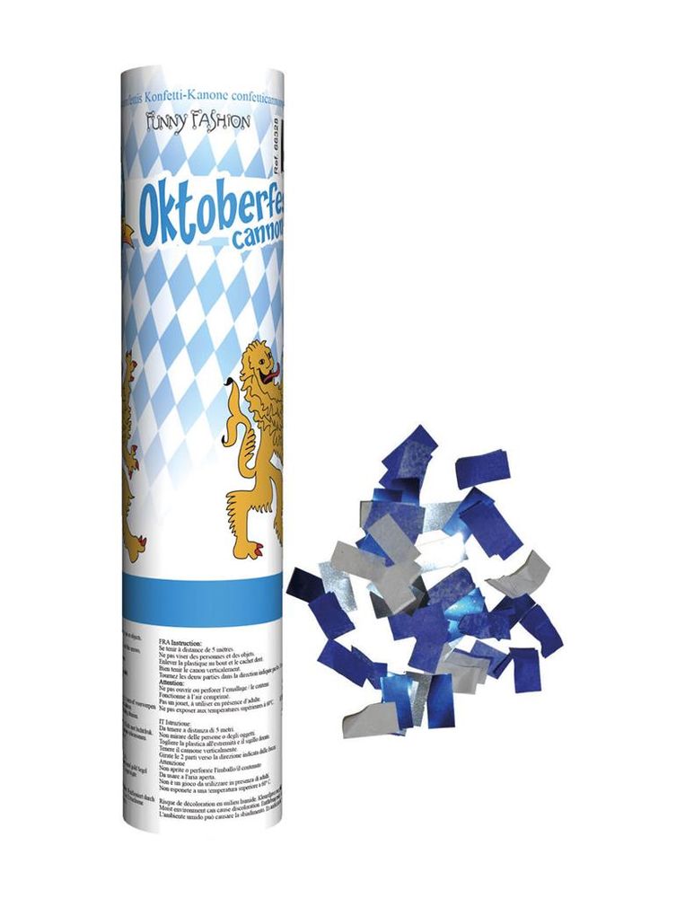 Oktoberfest Konfettikanone Hand Metallic 20cm