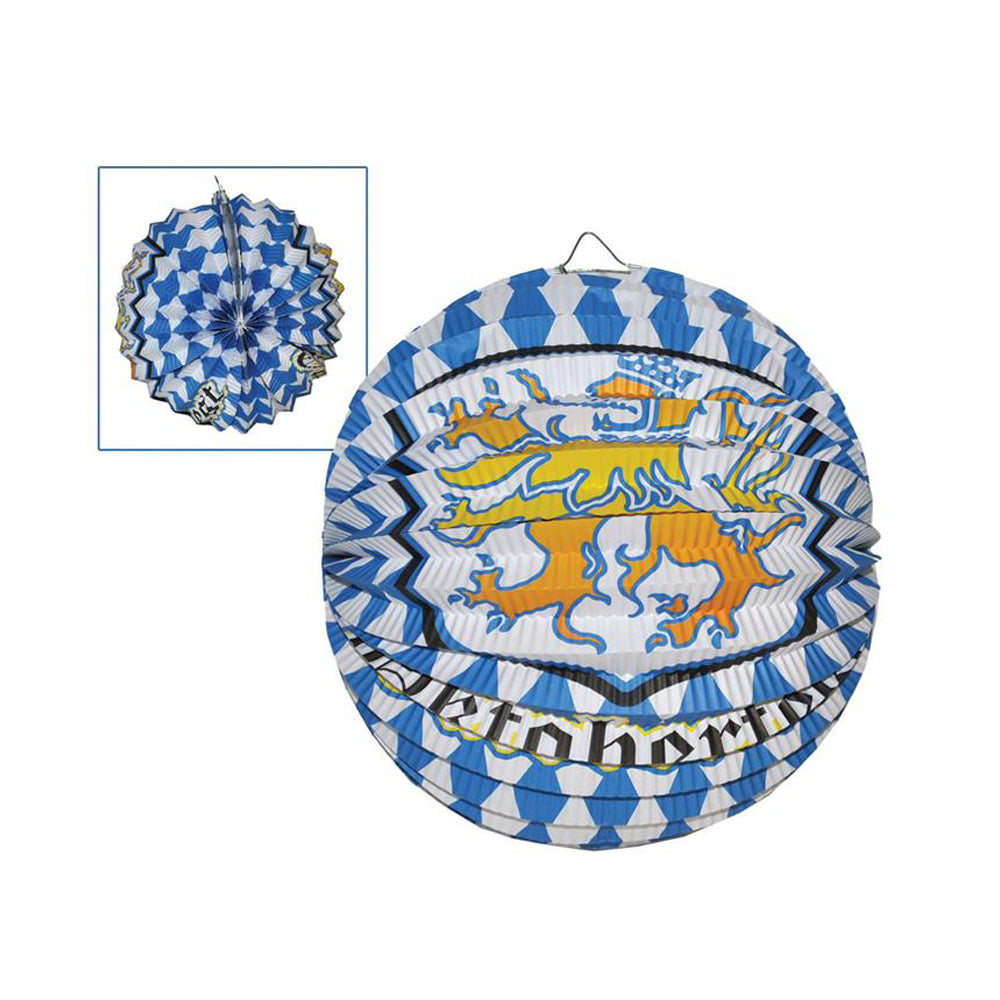 Oktoberfest Lampion mit Rautenmuster 24cm Ø B1