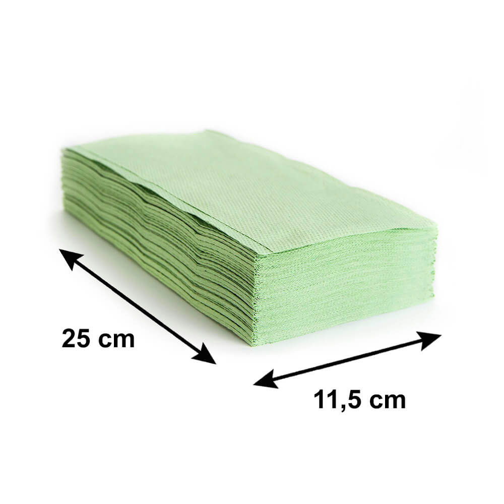 5.000x Papierhandtücher 1-lag. Grün Recycling, V / ZZ Falz