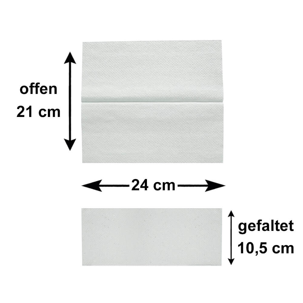 3.200x Papierhandtücher hochweiss 2-lag. Zellstoff, V / ZZ Falz