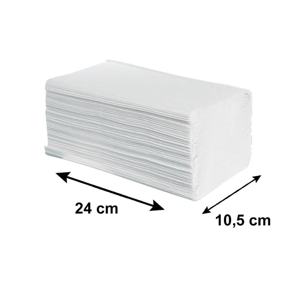 3.200x Papierhandtücher hochweiss 2-lag. Zellstoff, V / ZZ Falz