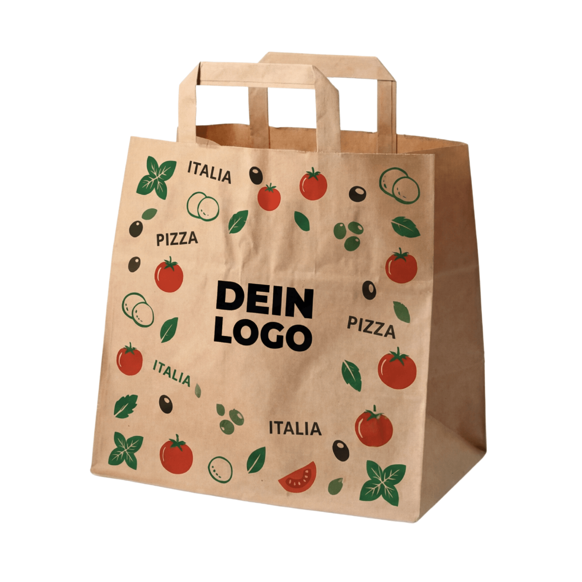 Papiertragetasche 26x17x25cm 1 - 4 farb. dein Design, ≤30% Druckfläche