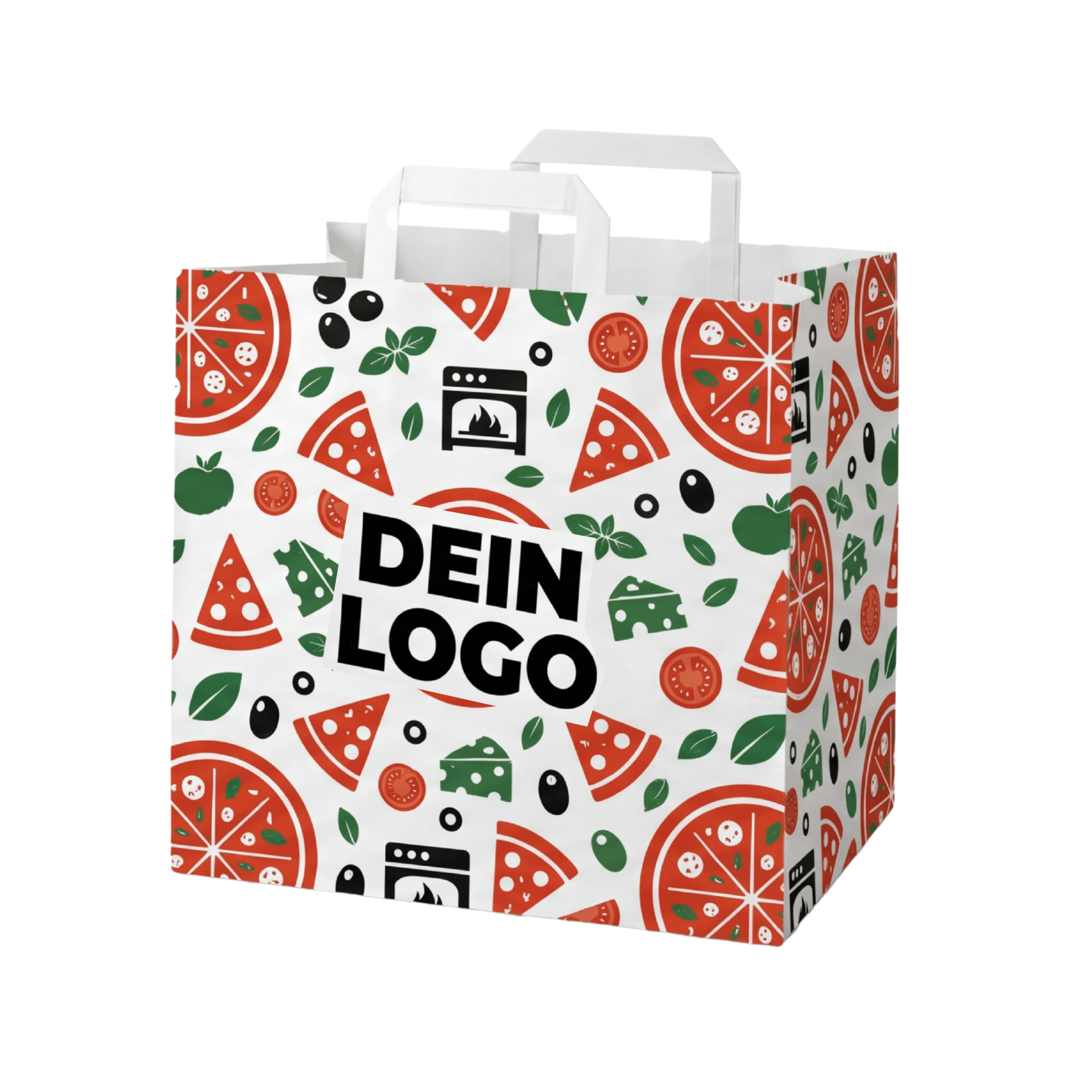 Papiertragetasche 26x17x25cm 1 - 4 farb. dein Design, ≤100% Druckfläche