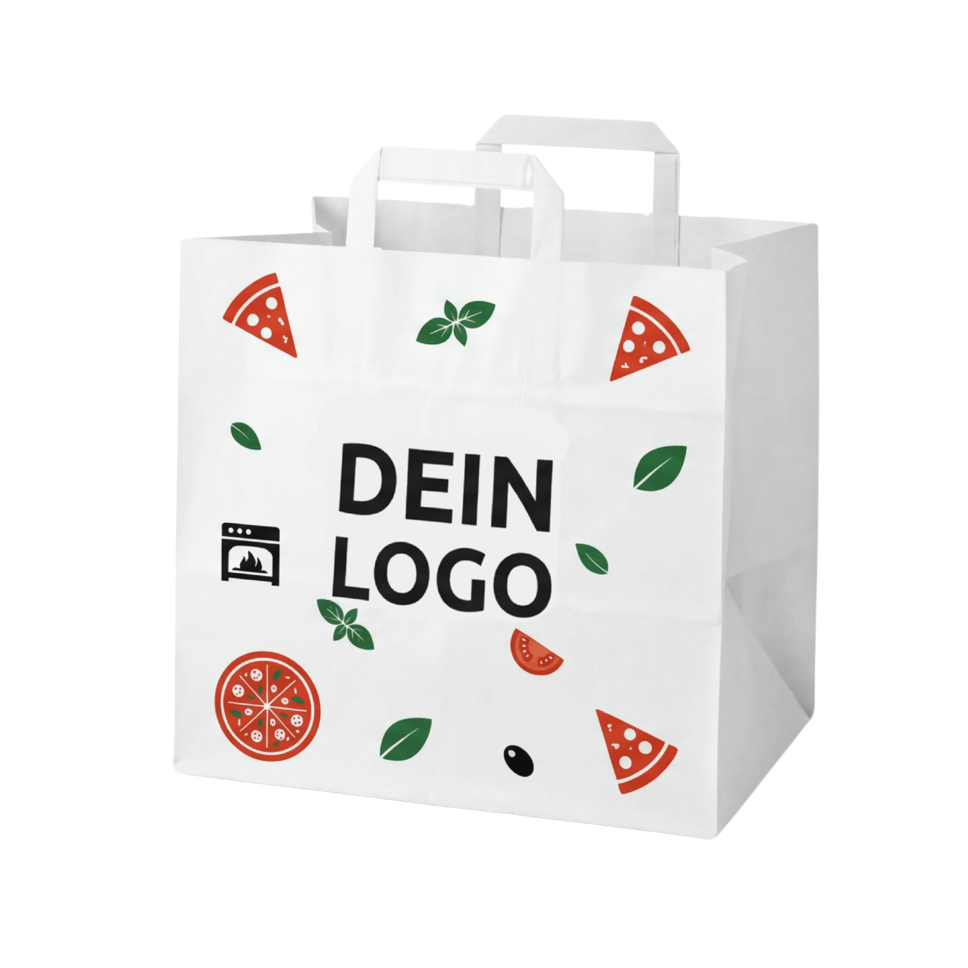 Papiertragetasche 26x17x25cm 1 - 4 farb. dein Design, ≤30% Druckfläche
