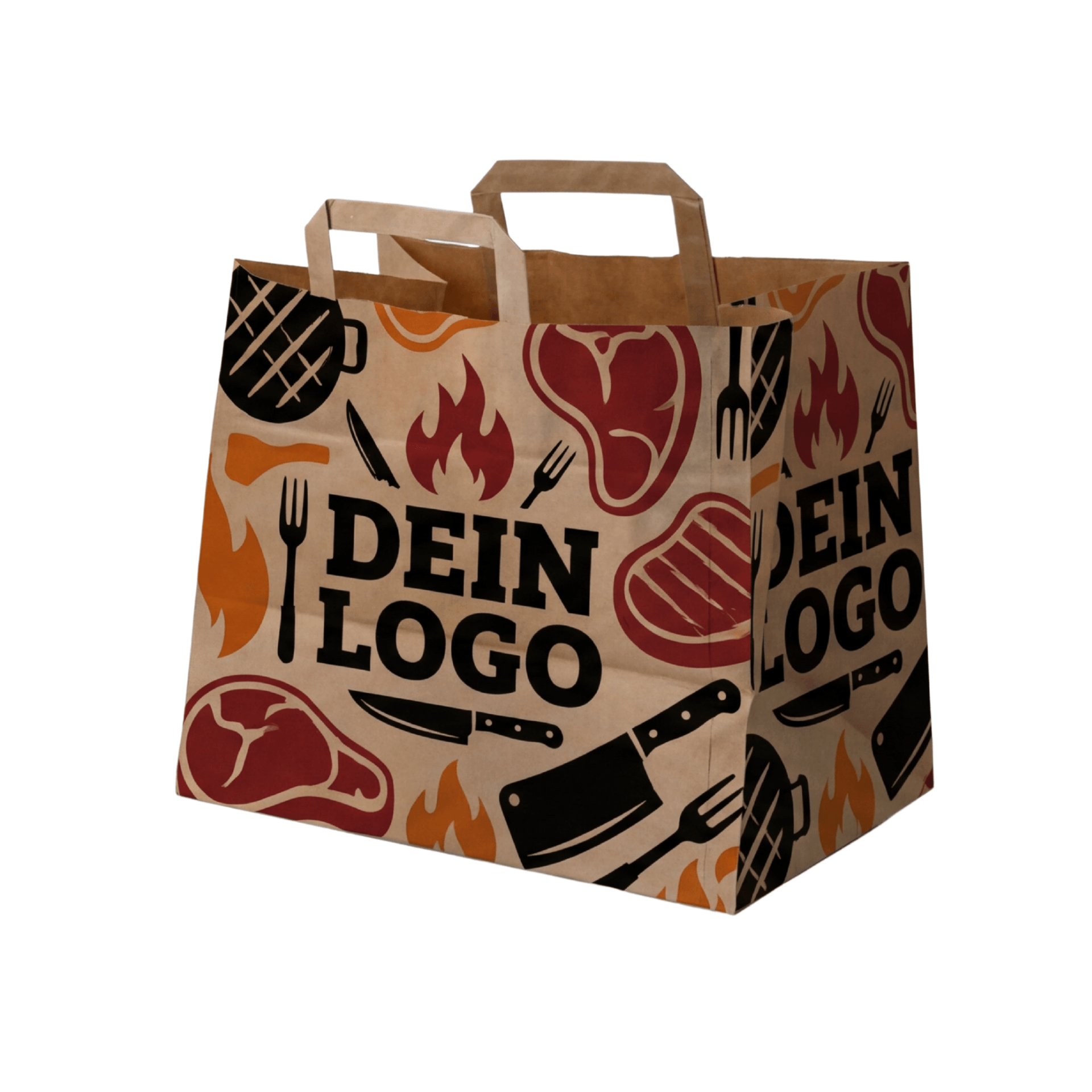 Papiertragetasche 32x17x27cm 1 - 4 farb. dein Design, ≤100% Druckfläche