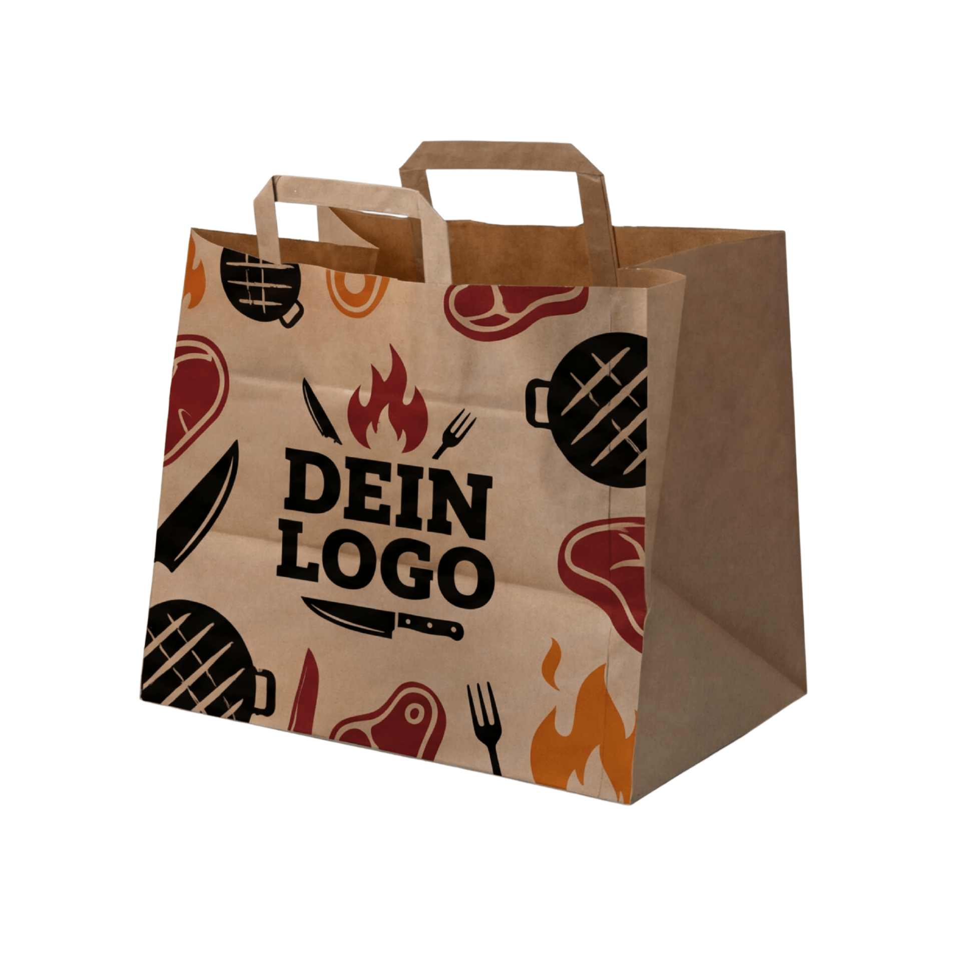 Papiertragetasche 32x17x27cm 1 - 4 farb. dein Design, ≤50% Druckfläche