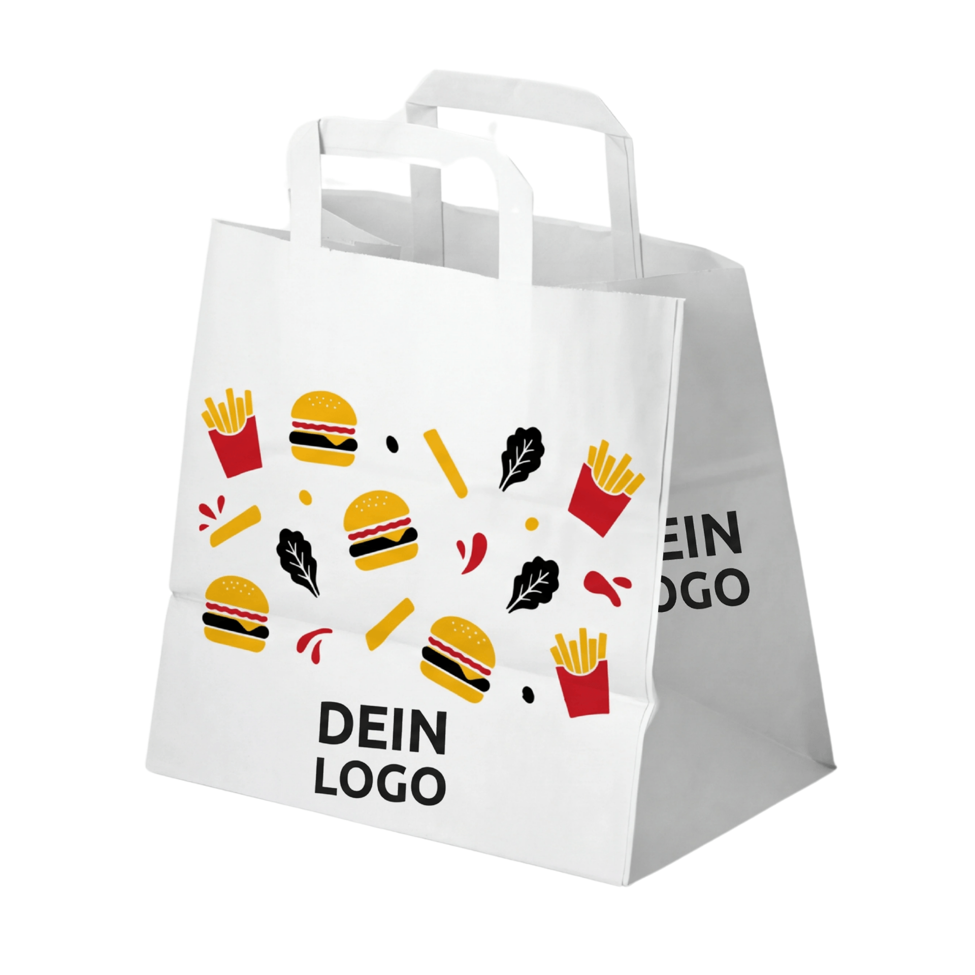Papiertragetasche 32x17x27cm 1 - 4 farb. dein Design, ≤30% Druckfläche