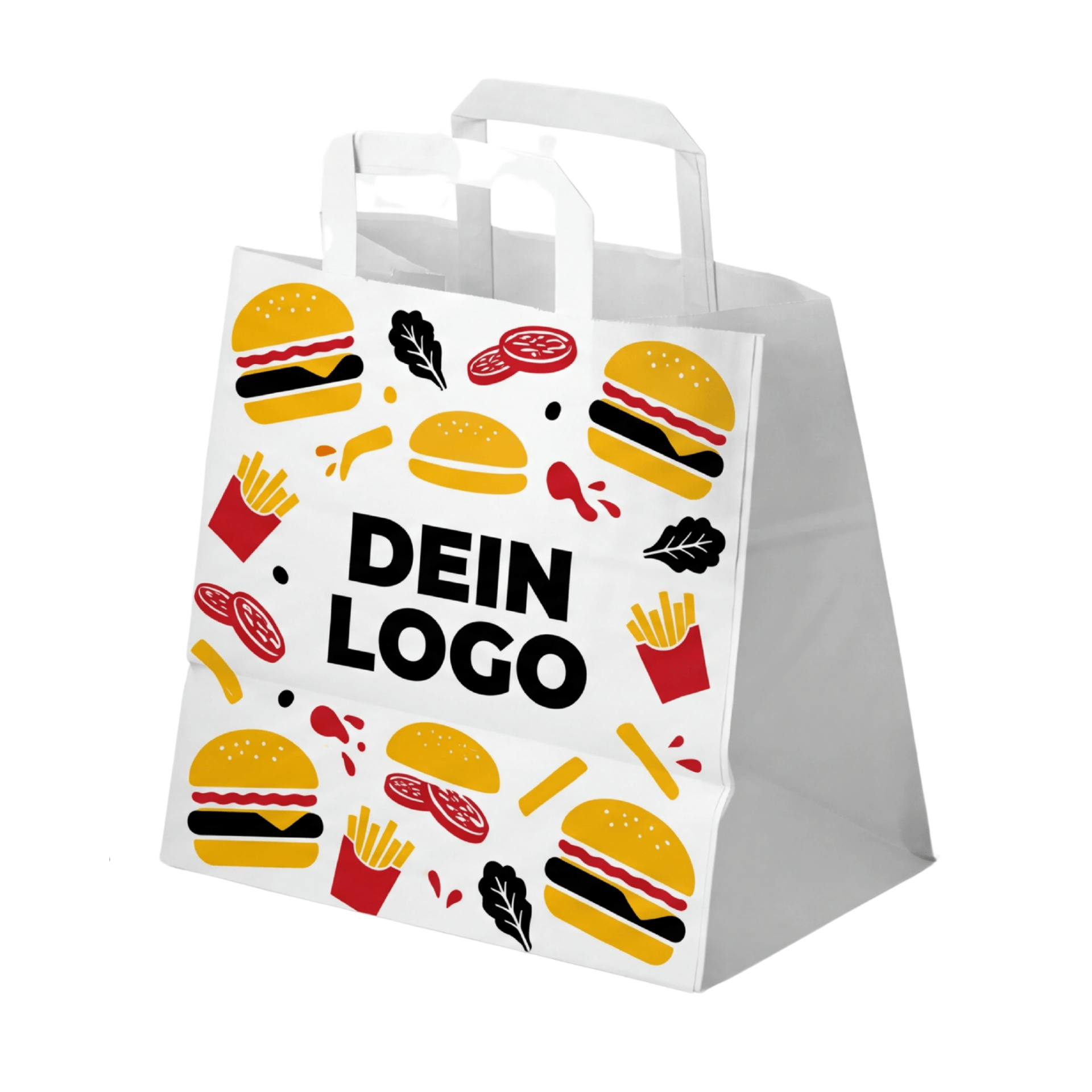 Papiertragetasche 32x17x27cm 1 - 4 farb. dein Design, ≤50% Druckfläche