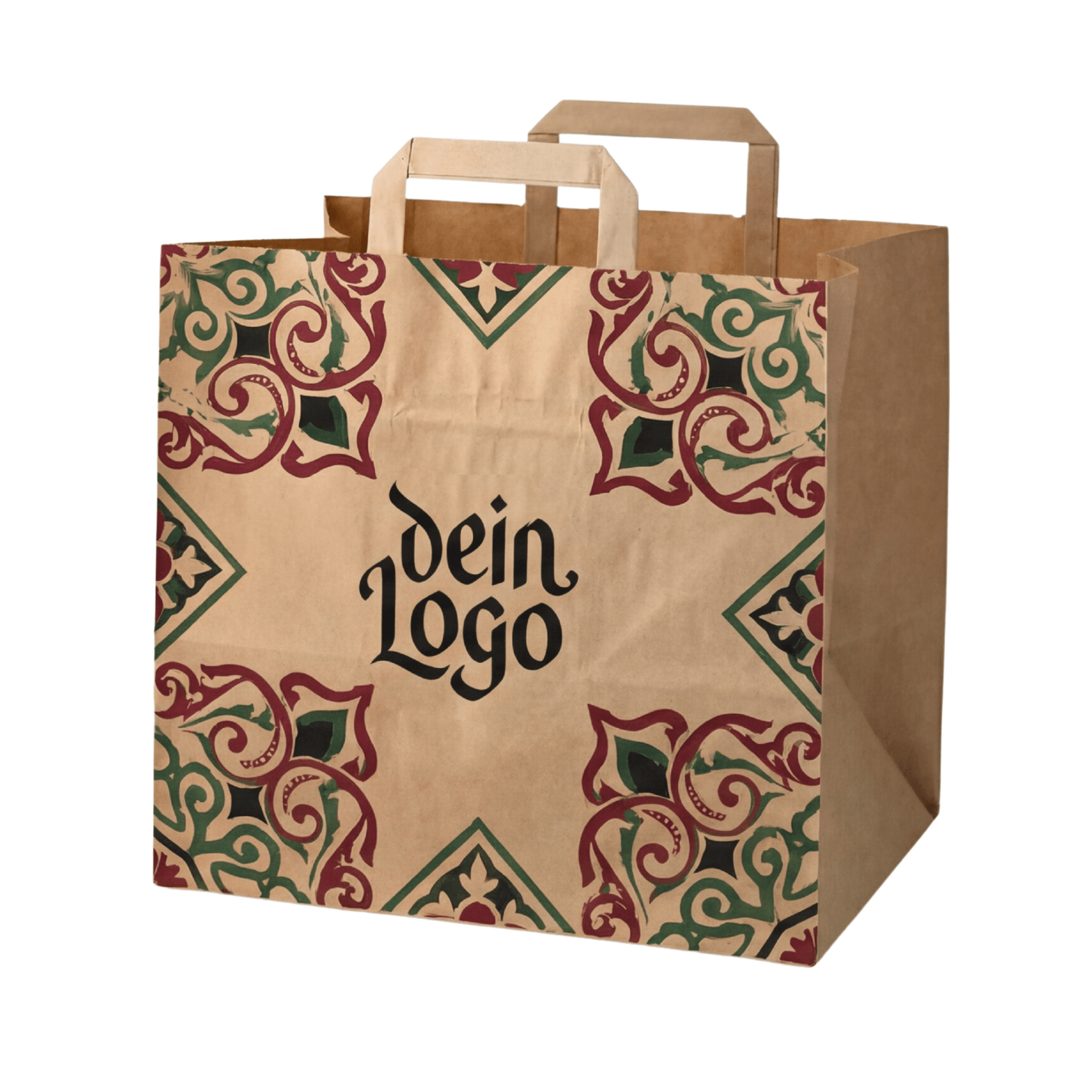 Papiertragetasche 32x22x24cm 1 - 4 farb. dein Design, ≤30% Druckfläche