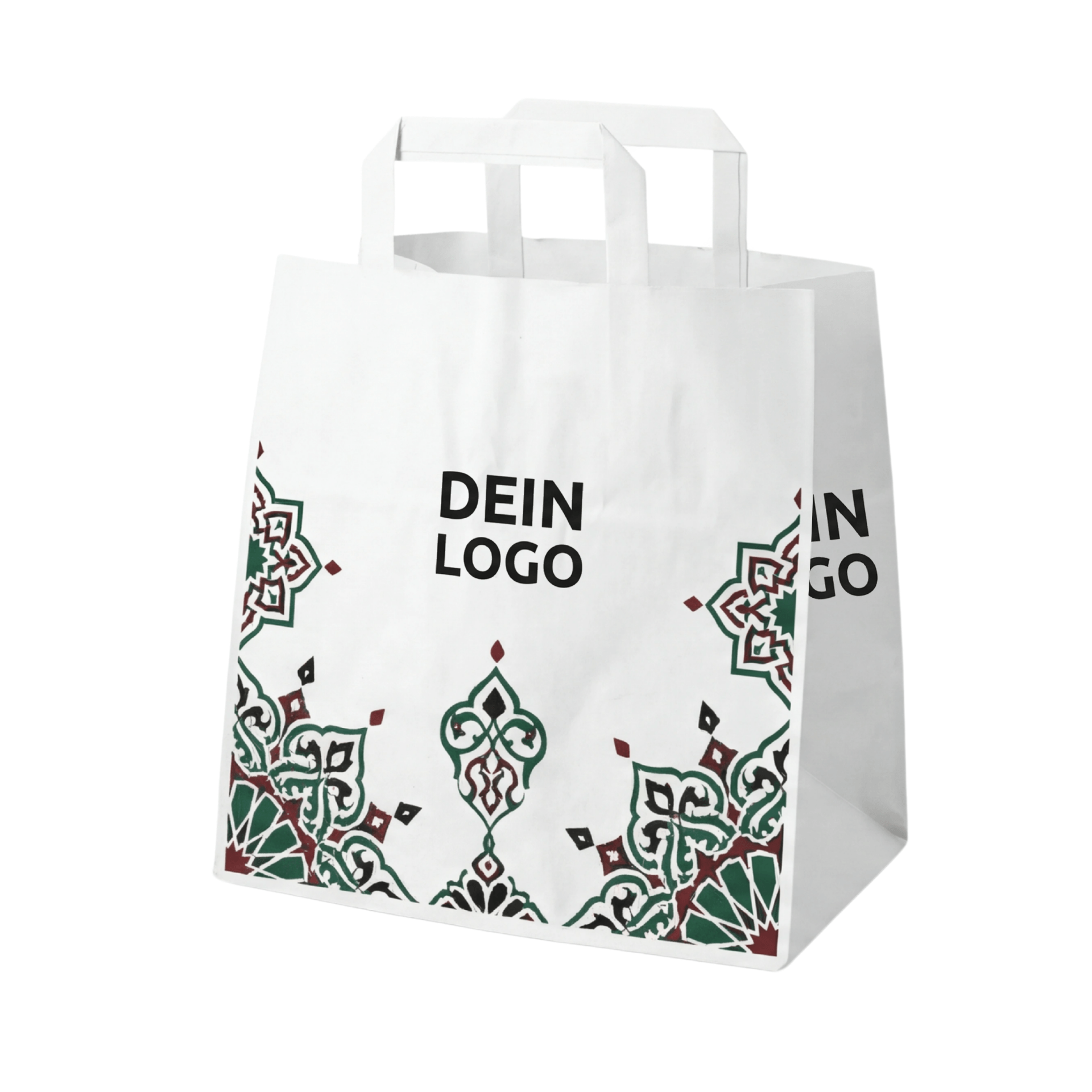 Papiertragetasche 32x22x24cm 1 - 4 farb. dein Design, ≤30% Druckfläche