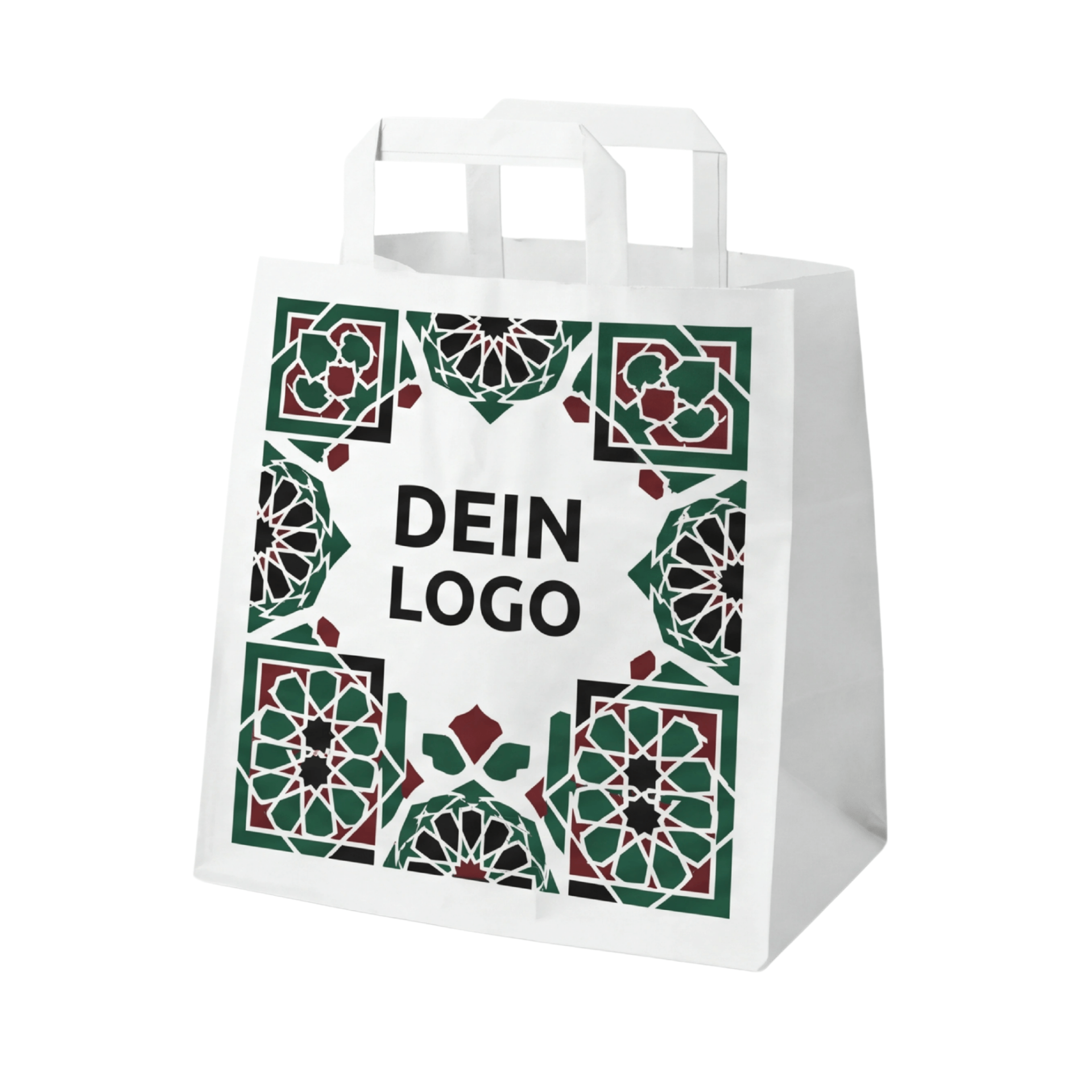 Papiertragetasche 32x22x24cm 1 - 4 farb. dein Design, ≤50% Druckfläche