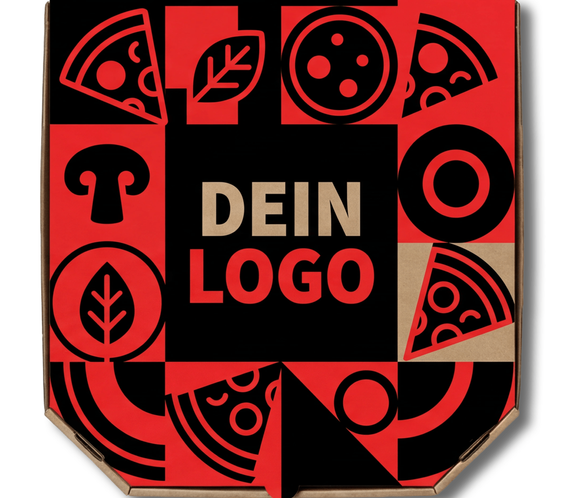 Treviso Pizzakarton Braun 1 - 4 farb. dein Design, ≤100% Druckfläche