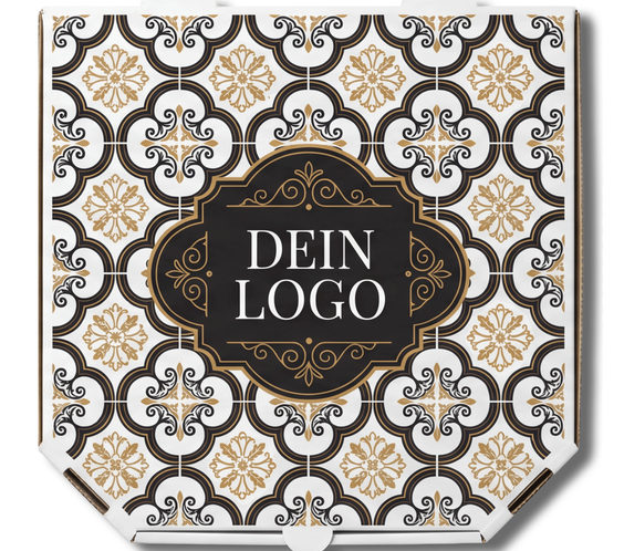 Treviso Pizzakarton Weiß 1 - 4 farb. dein Design, ≤100% Druckfläche