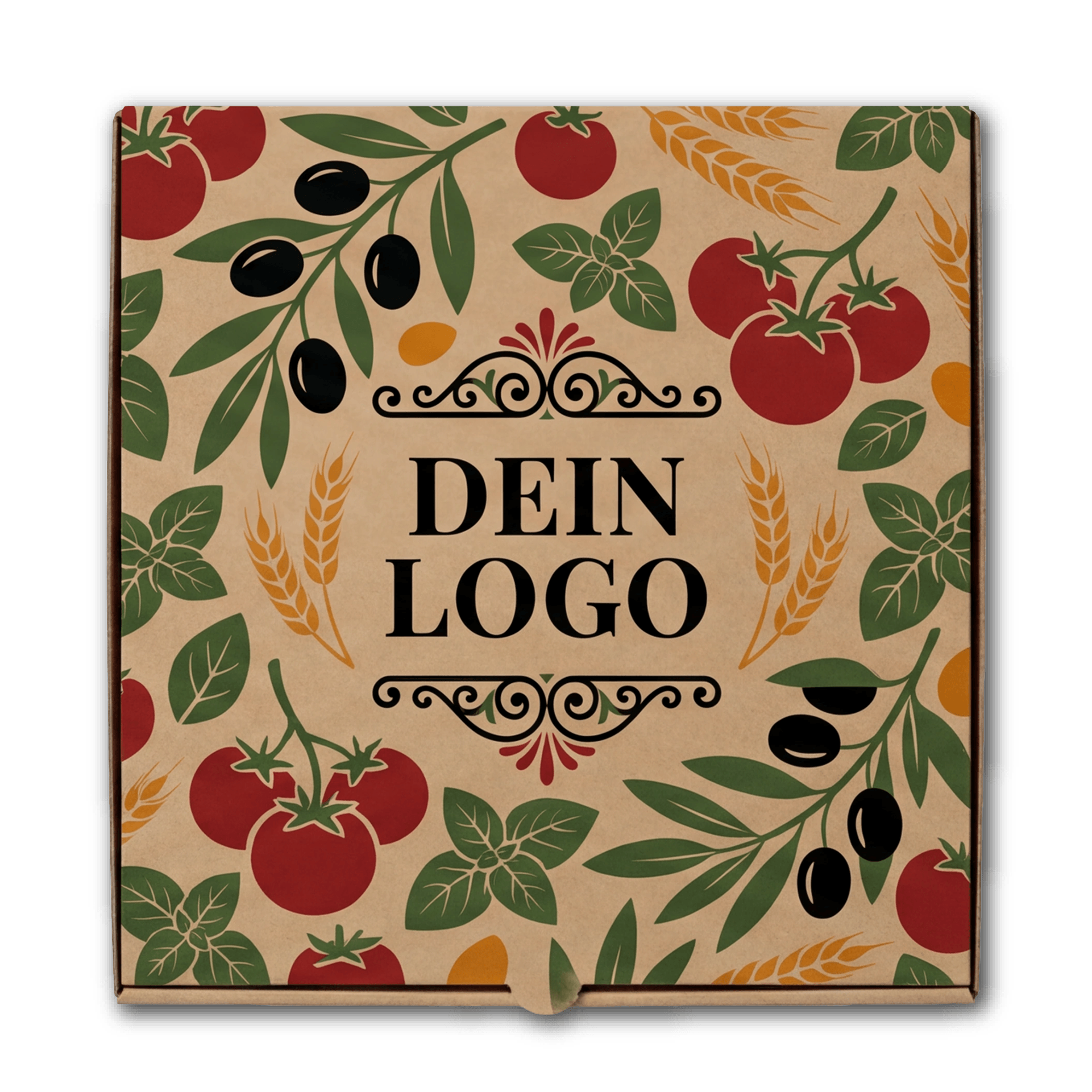 Francia Pizzakarton Braun 1 - 4 farb. dein Design, ≤100% Druckfläche