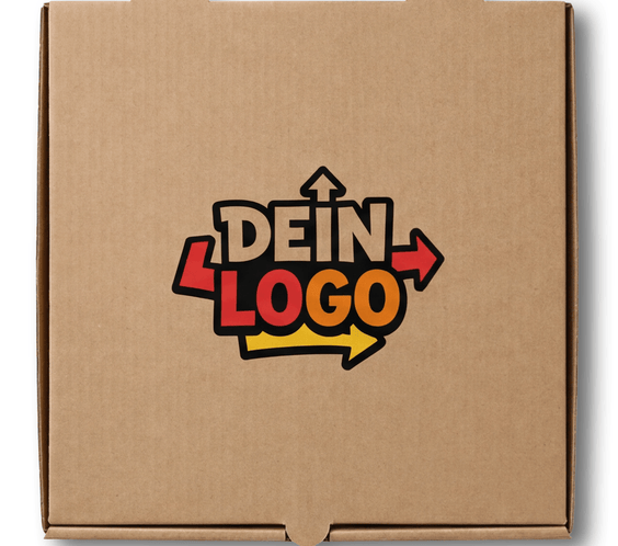 New York Pizzakarton Braun 1 - 4 farb. dein Design, ≤35% Druckfläche