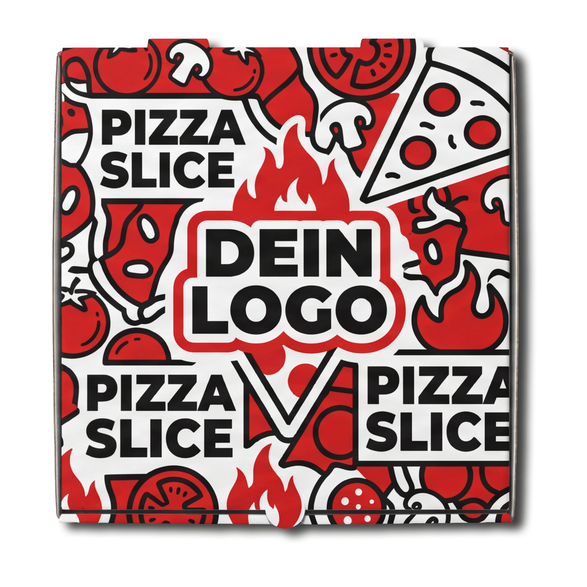 New York Pizzakarton Weiß 1 - 4 farb. dein Design, ≤100% Druckfläche