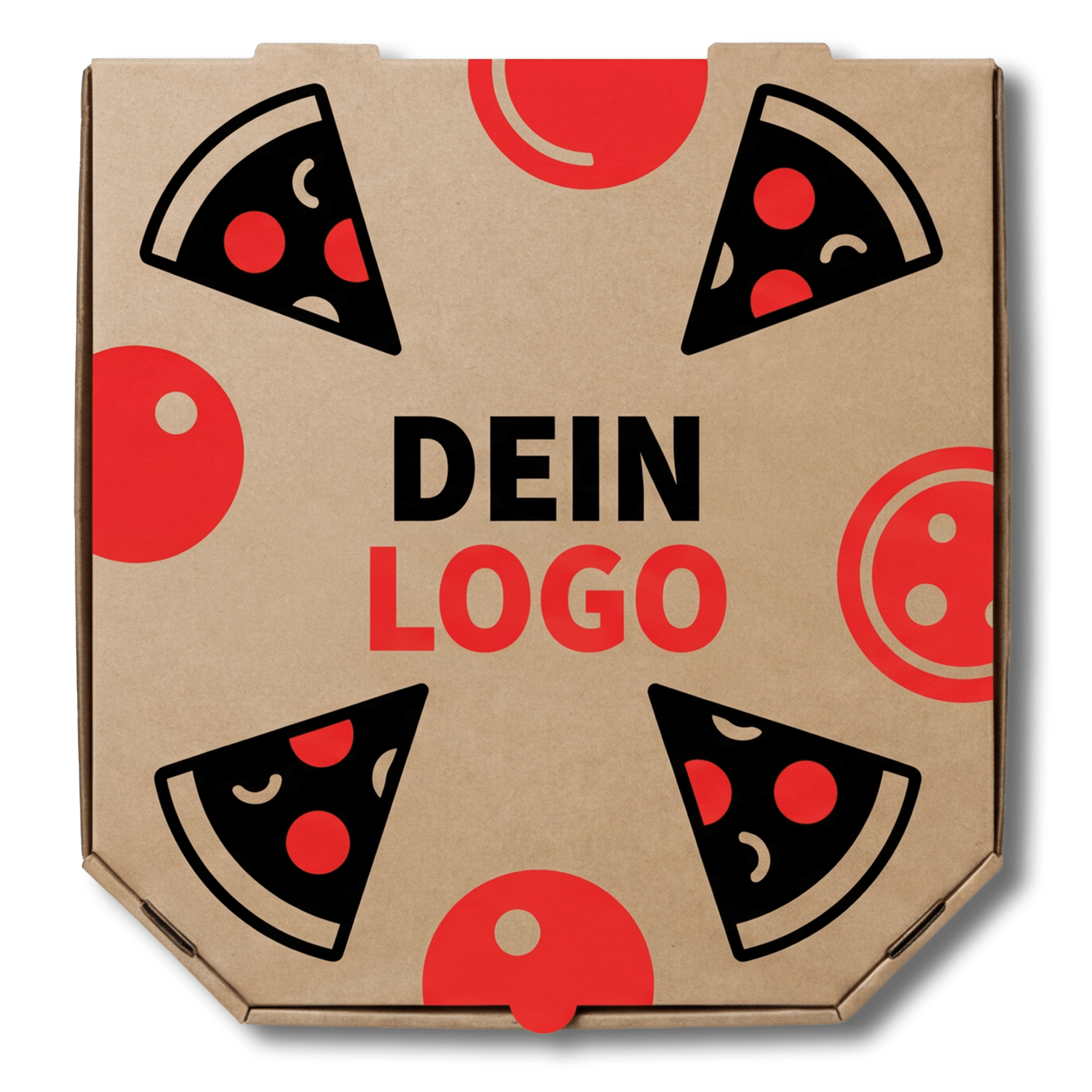 Treviso Pizzakarton Braun 1 - 4 farb. dein Design, ≤35% Druckfläche