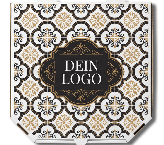 Treviso Pizzakarton Weiß 1 - 4 farb. dein Design, ≤100% Druckfläche